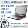 Fujitsu Notebook FUJITSU LifeBook E736 13" Cpu i5-6300u Ram 8gb SSD 240gb Win11P GRADO B