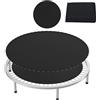 AufuN Trampolino elastico Ø 244/305/366 cm con occhielli 48/60/72 e 2 tensionatori a molla, cuciture a 8 strati, resistente ai raggi UV, per tappeto per saltare da giardino