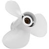 Vectzeta 663-45958-01-EL Elica fuoribordo Marina 11 1/4 X 14 in Alluminio, for, 25-60 HP Accessorio fuoribordo Bianco a 3 Pale