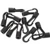 Luxshiny Ganci per Corda Elastica Nera 25 Pezzi Pp per Corda 6, 5-8 Mm | Confezione da 25, Profilo Portatile e Robusto, Adatti per Zaino e Campeggio