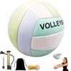 Mineup Pallone da pallavolo ufficiale, misura 5, Soft Touch, beach volley, con zaino e pompa, borsa in rete, per esterni, interni, piscina, palestra, regali per ragazzi