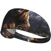 Anceky Fascia elastica per esercizi - Fascia morbida e traspirante per corsa, ciclismo, yoga e altro ancora. Stampa di orsi grizzly feroci.