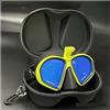 ATEHDEN Maschera da snorkeling Maschera Maschera subacquea a basso volume con supporto per fotocamera, occhiali da immersione in vetro temperato a specchio