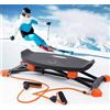 MNUvxzaewf Macchina da sci simulata for interni, macchina portatile e mini stepper for l'allenamento delle gambe con fasce di resistenza