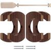 Generico 4 Pack Kayak Paddle Wall Mount - Solid Pine Wood Paddle Storage Hooks | Canoe And Dragon Boat Paddles | Wall Mounted Paddle Rack For Garage, Shed And Home Storage | 4 Piece Set