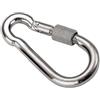 Gbrcen Moschettone di bloccaggio M4 ~ M12 a molla ad anello con fibbia ad anello con vite per arrampicata all'aperto moschettone gancio di sicurezza kit da viaggio attrezzatura da campeggio (10 mm 3 pezzi)