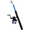 OSOLADY Canna da Pesca Telescopica Portatile per Principianti | Asta Allungabile, Acciaio Inossidabile e Plastico, Blu, per Pesca Sul Ghiaccio e Uso Outdoor