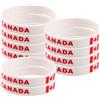 Abaodam 10 Pezzi Braccialetti in Silicone Bandiera Canada Polsini Resistenti Sudore e Acqua per Fan Patriottici Fasce Generiche Leggere e Elastiche per Partite di Calcio e Eventi Sportivi