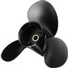Vectzeta 48-828158A12 Elica fuoribordo for Barche Marine 9x10 1/2 6-15HP Rotazione Standard in Lega di Alluminio Nero 8 Denti scanalati