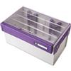 Baoblaze Contenitore Pesca Scatola Organizzatore Valigetta Porta Filo Porta Accessori in Plastica con Scomparti Verticali E Fermo Frontale Coperchio, Viola