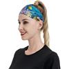 Anceky Fasce sportive per capelli con coralli e pesci del mondo sottomarino per donne e uomini, fasce larghe antiscivolo per capelli da donna, fasce elastiche antisudore, fasce per la testa per donne e uomin