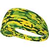 Anceky Fascia elastica per esercizi - Fascia morbida e traspirante per corsa, ciclismo, yoga e altro ancora. Stampa mimetica gialla e verde.