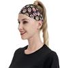 Anceky Fasce sportive con teschio di zucchero per donne e uomini, fasce larghe antiscivolo per capelli da donna, fasce elastiche antisudore, fasce per la testa per donne e uomini per esercizi di allenamento