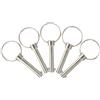 JEWEDECO Perno di Bloccaggio Sfera 5 Pezzi in Acciaio al Carbonio