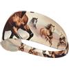 Anceky Fascia elastica per esercizi - Fascia morbida e traspirante per corsa, ciclismo, yoga e altro ancora con stampa di cavallo marrone rampante