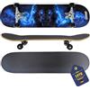 BEST SPORTING Skateboard a partire da 10 - Robusto ponte in legno e cuscinetti a sfera ABEC 5 per principianti e avanzati - Skateboard ragazzi
