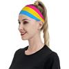 Anceky Fasce sportive con bandiera dell'orgoglio pansessuale per donne e uomini, fasce larghe antiscivolo per capelli da donna, fasce elastiche antisudore, fasce per la testa per donne e uomini per esercizi