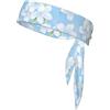 Anceky Fascia per capelli sportiva con fiore bianco, fascia per capelli neutra a doppia faccia, per corsa, fitness, karate, yoga, calcio