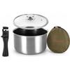 KAIYUEMAOYI Set di Pentole da Esterno Antiaderenti | Gancio di sospensione, Stoviglie in metallo, Avventura culinaria, Per proprietari