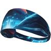 Anceky Fascia elastica per esercizi - Fascia morbida e traspirante per corsa, ciclismo, yoga e altro ancora Stampa di fantascienza futura