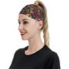 Anceky Fasce sportive con fiori tropicali per donne e uomini, fasce larghe antiscivolo per capelli da donna, fasce elastiche antisudore, fasce per la testa per donne e uomini per esercizi di yoga
