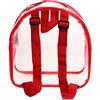 TOYANDONA Zaino Trasparente in Pvc per Concerti e Viaggio, Rosso | Design Semplice e Moda, Pratico e Resistente All'usura, Controlli di Sicurezza Efficienti