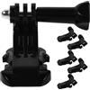 TEHAUX 6 Pezzi Supporto per Fotocamera da Surf in ABS Nero con Installazione Facile e Viti a Pollice Lunghe per Sport Acquatici e Paddleboarding su Tavole da Surf e Paddle Board