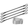 Warmhm Corda di Estensione Fitness per Macchina Cavo 10 Pollici | Acciaio Inossidabile Nero, per Leg Extension e Cable Machine, Uso in Palestra Domestica o Commerciale