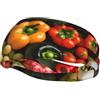 Anceky Varietà di verdure fresche, frutta, stampa unisex-adulti, fascia antisudore sportiva, fasce sportive versatili, fascia antisudore