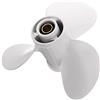 Vectzeta Elica fuoribordo for Motore Marino 664-45947-01-El 9 7/8 X 11 1/4, for, Lega di Alluminio 20-30 HP 3 Pale Nere 10 Denti scanalati