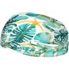 Anceky Fascia antisudore sportiva unisex per adulti con stampa a tema tropicale con piante da spiaggia, fasce sportive versatili, fascia traspirante