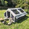 Yihomfy Tenda gonfiabile per 4 persone,Tenda da campeggio gonfiabile spaziosa in tela 300D, PU3000,UPF50+,Tenda calda con uscita stufa,Montaggio rapido in 5 min per famiglia,giardino ed esterno