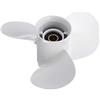 Vectzeta Elica fuoribordo for Barche 11 1/4 X 14, for, 25-60HP 663-45958-01-EL Elica Marina 13 Denti scanalati in Alluminio Bianco