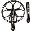 BESNIN Guarnitura 53T 56T 58T Single Speed Bike Guarnitura 170mm BCD Singolo Guarnitura per Bicicletta Piazza Guarnitura Nero