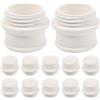 SHINEOFI 12 Pezzi Ugello per Lanterna a Gas in Ceramica Beige, Accessorio per Lampada a Olio Portatile Finitura Fine, per Campeggio e Uso Esterno