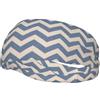 Anceky Fascia antisudore sportiva unisex per adulti con stampa a righe blu beige, versatile fascia antisudore per lo sport