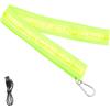 DECHOUS Tracolla per Corsa Notturna in Nylon LED Luminosa Verde | Fibbia Inclusa, per Camminata Serale e Arrampicata in Montagna, Design Comodo e Traspirante