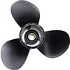 Vectzeta per Elica fuoribordo for Barche 11 1/2 X 10, per Suzuki, 35-65HP | 58100-95212-019 per Elica marina nera in lega di alluminio 13 denti scanalati