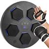Babeenoo Music Boxing Machine - Macchina da boxe da parete, dispositivo intelligente per allenamento, luci LED, con guantoni da boxe, 9 livelli di velocità, per bambini e adulti