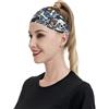 Anceky Fasce sportive con teschio ricoperto da più farfalle per donne e uomini, fasce larghe antiscivolo per capelli da donna, fasce elastiche antisudore, fasce per la testa per donne e uomini per esercizi d