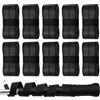GUOYOU 10 Pezzi Overgrip Tennis PU Overgrip Nero Traspirante Antiscivolo | 1.1m×2.5cm Grip Racchetta Tennis Ammortizzabile Flessibile Resistente Adatto per Racchette Canne Pesca Manubri Bicicletta