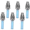 Sosoport 6 Pezzi Luce LED per Pneumatici Bici e Auto Risparmio Energetico, Materiale Plastico e Metallo, Luce Lampeggiante Automatica per visibilità Notturna e Maltempo