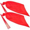 TEHAUX 2 Set Red Chopsticks Dance Prop, Bacchette da Danza in Plastica e Stoffa, Rosso, Facile da Maneggiare, Spettacoli di Scena e Decorazioni per Feste