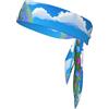Anceky Fascia per capelli rinfrescante sportiva White Cloud Flower Fascia per capelli neutra a doppia faccia per corsa, fitness, karate, yoga, calcio