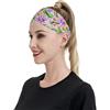 Anceky fasce sportive con fiori di loto rosa e gialli per donne e uomini, fasce larghe antiscivolo per capelli da donna, fasce elastiche antisudore, fasce per la testa per donne e uomini per esercizi di alle