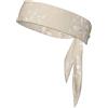 Anceky Fascia per capelli rinfrescante sportiva in polvere bianca e argento Fascia per capelli neutra a doppia faccia per corsa, fitness, karate, yoga, calcio