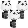 GALPADA 3 Pezzi Campanello per Bici Panda in Plastico, per Mountain Bike | Compatibile Balance Bike, Suono Forte, Installazione Semplice, Uso su Manubrio, per Aree Affollate