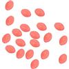 PATIKIL 5x3.4mm Luminoso Pesca Perline, 200 Pezzi Morbido Plastica Bagliore Pesca Esca Uova Attrezzatura Perlina Attacco Strumento Ovale, Rosso