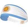 Anceky Fascia elastica per esercizi - Fascia morbida e traspirante per corsa, ciclismo, yoga e altro ancora con stampa della bandiera argentina