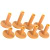 Tonysa Supporto per Tee da Supporto per Allenamento in Gomma Durevole per Principianti Pratica sul Campo Pratica 8 Pezzi, Dimensioni Stabili e Flessibili da 35 Mm a 80 Mm